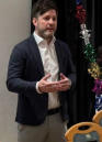 Tino Wenkel während seines Vortrags